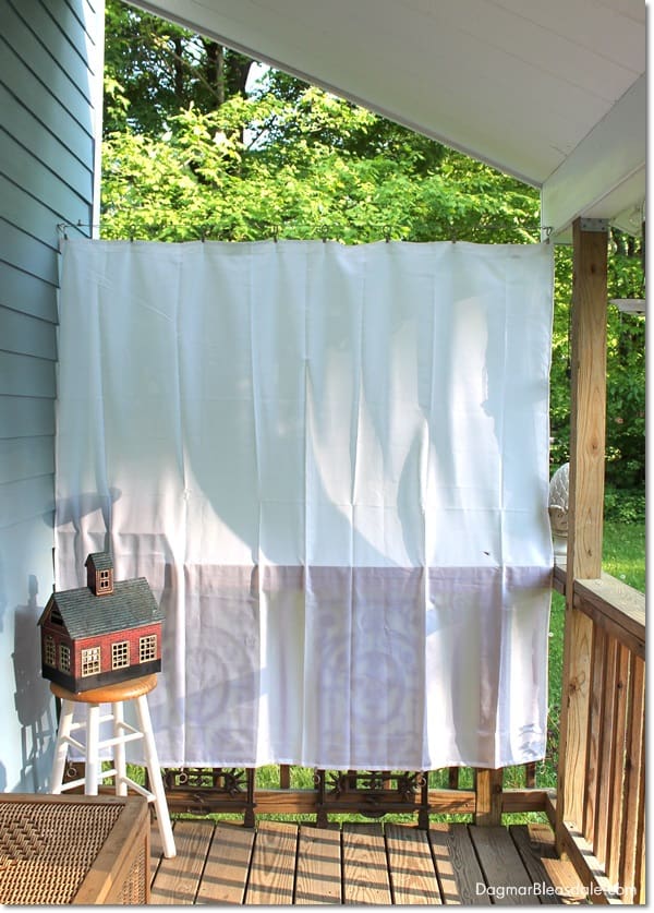 Diy Porch Curtains Made With 10 Shower, What To Use Weigh Down Outdoor Curtains
