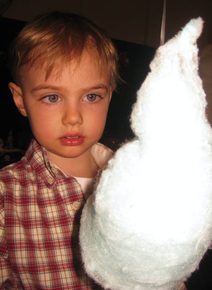 The Boy and His First Cotton Candy