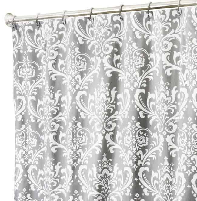 vintage style gray shower curtain