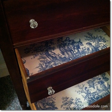 DIY Dresser Makeover With Wallpaper and Glue Dots