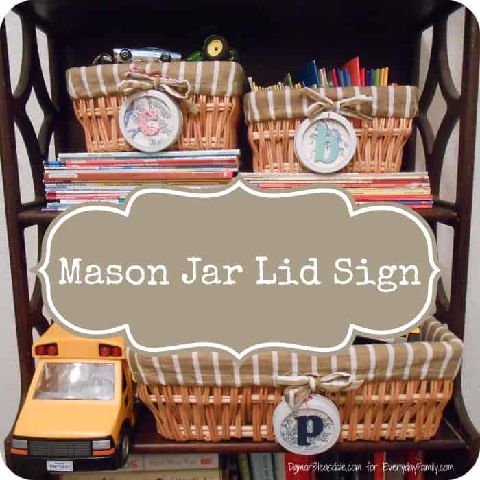 mason jar lid signs, DagmarBleasdale.com