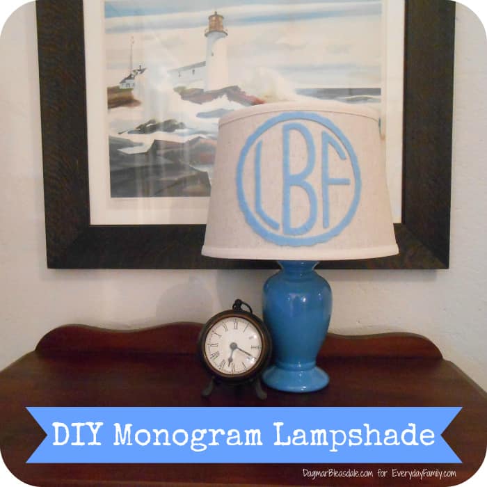 DIY Project: Monogram Lampshade