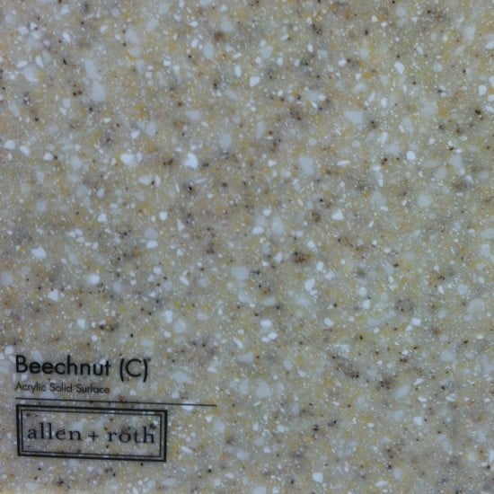 (allen + roth Solid Surface in Beechnut, countertop beige