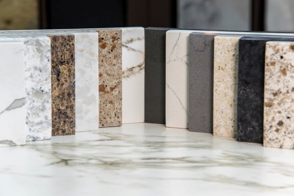 white and gray countertops kitchen samples