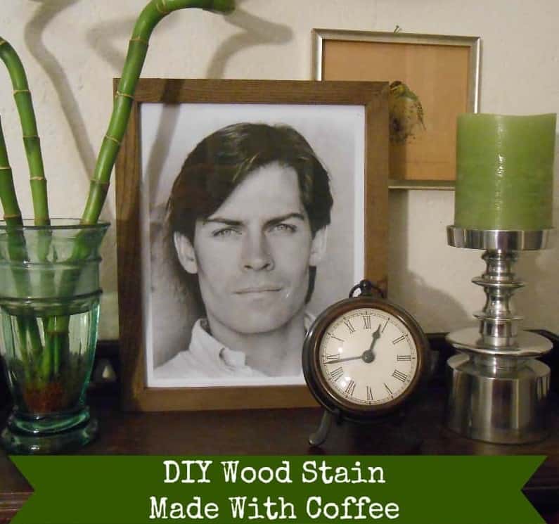 wood stain with coffee DIY