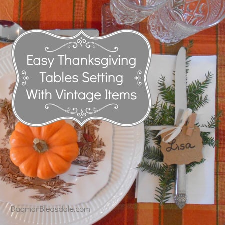 vintage Thanksgiving table setting