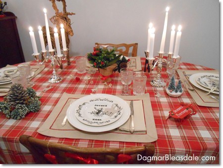 Christmas table setting idea