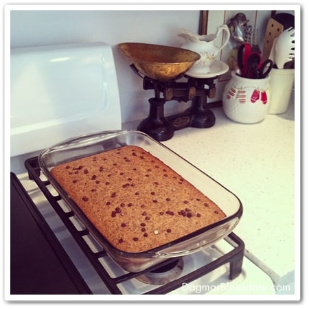healthy almond cake on stove top
