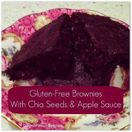 gluten-free brownies with chia seeds and apple sauce