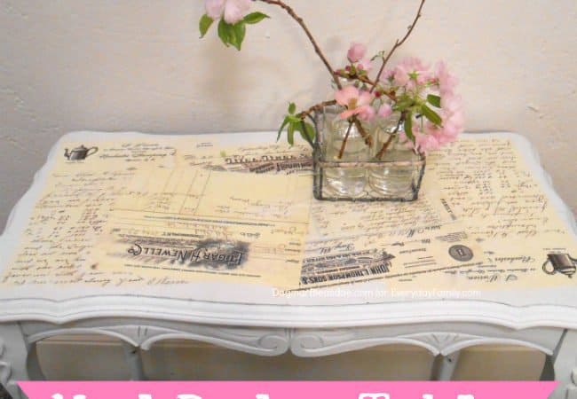 Mod Podge Table Tutorial – DIY Project With Vintage Letters