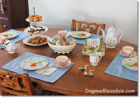 Spring and Easter table setting