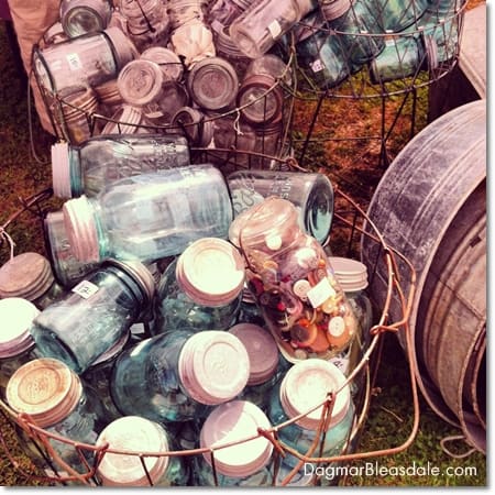 vintage mason jars, Country Living Fair in Rhinebeck, DagmarBleasdale.com