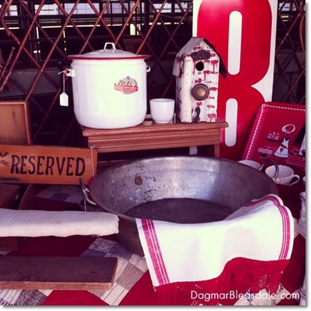 vignet of vintage things at the Country Living Fair 2014