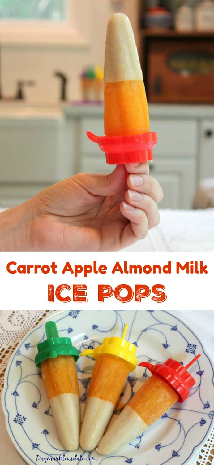 Carrot Apple Almond Milk Ice Pops, DagmarBleasdale.com