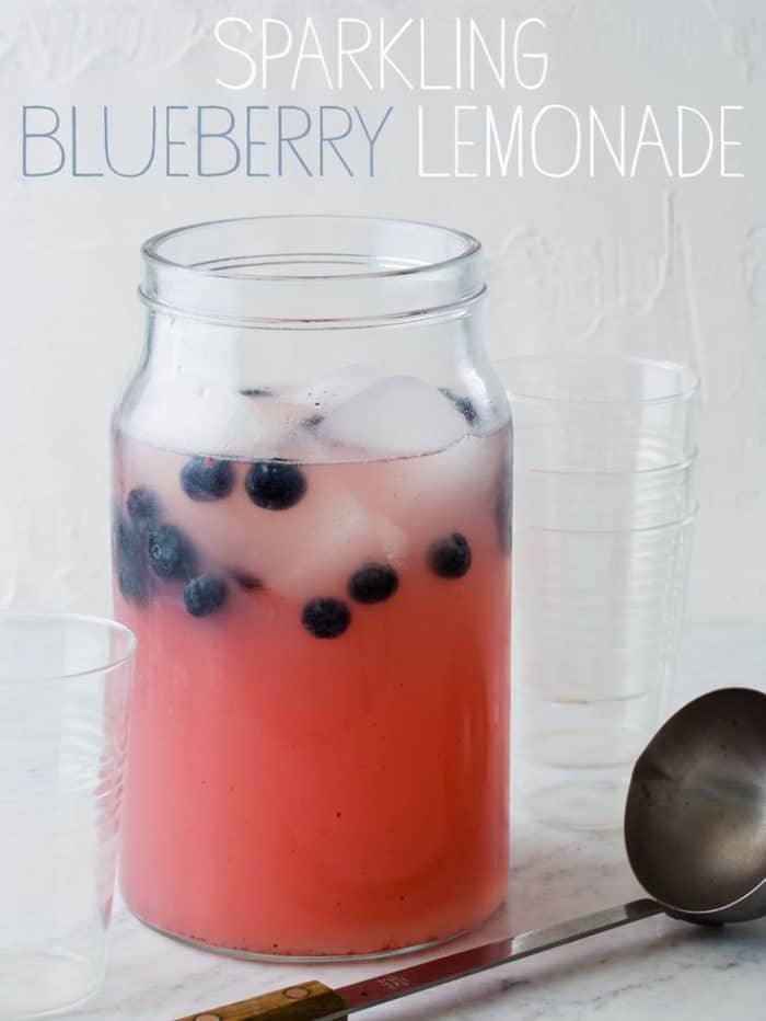 patriotic drink, Sparkling Blueberry Lemonade