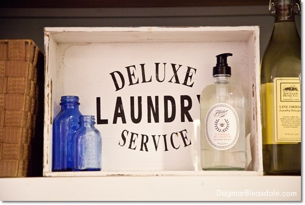 laundry room sign tray