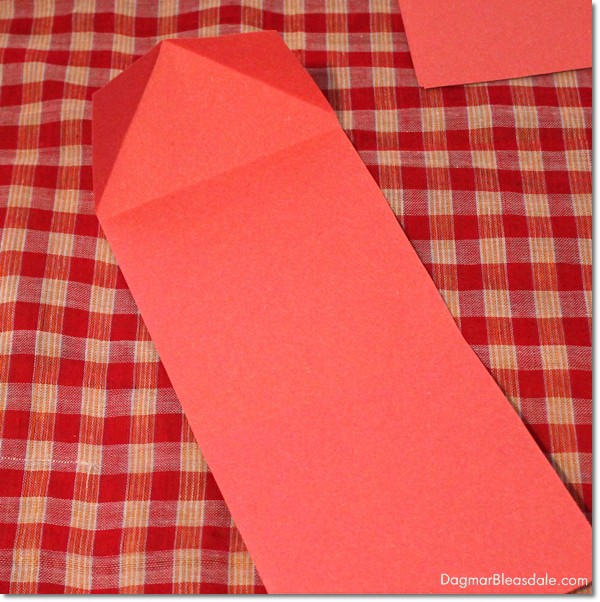 DIY Valentine's Day envelope with staples