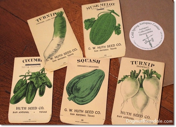 vintage seed packets, 
