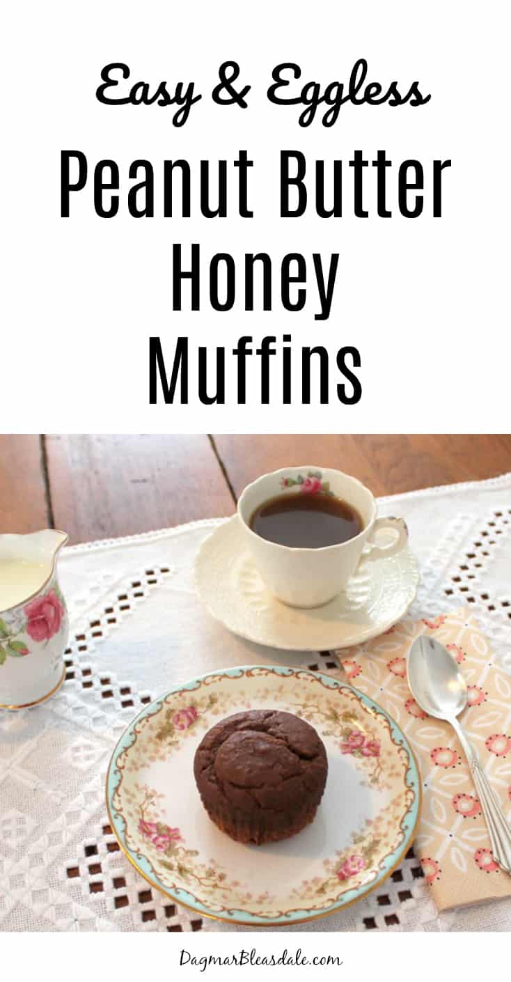 Peanut Butter Honey Muffins, eggless, easy recipe, DagmarBleasdale.com