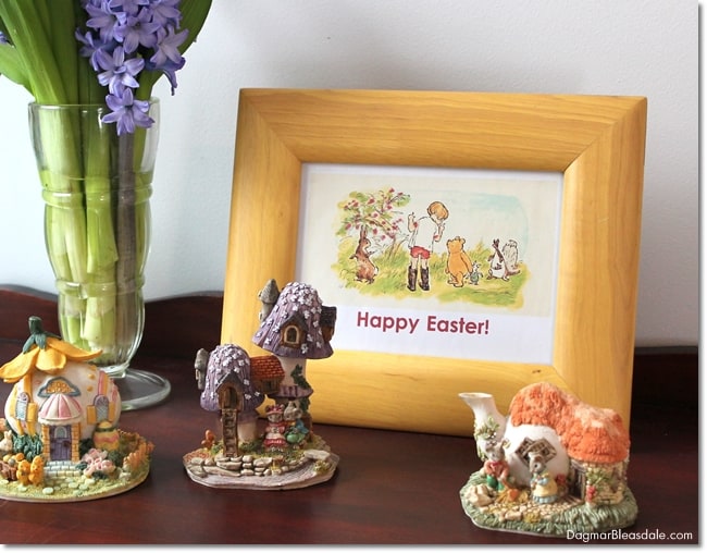 Easy Easter decor with vintage items