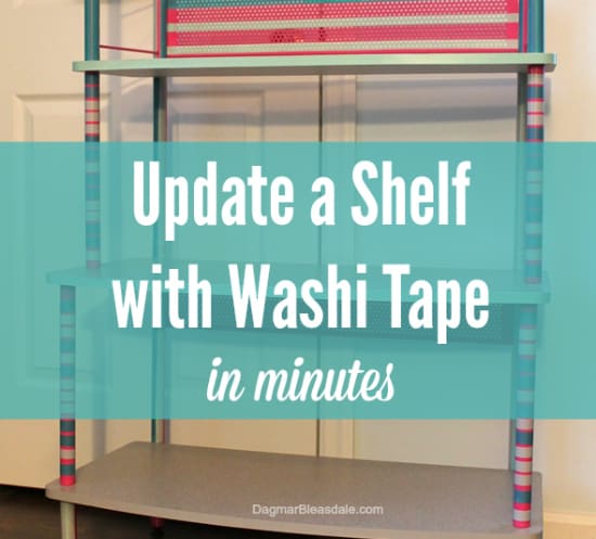 update a shelf with washi tape