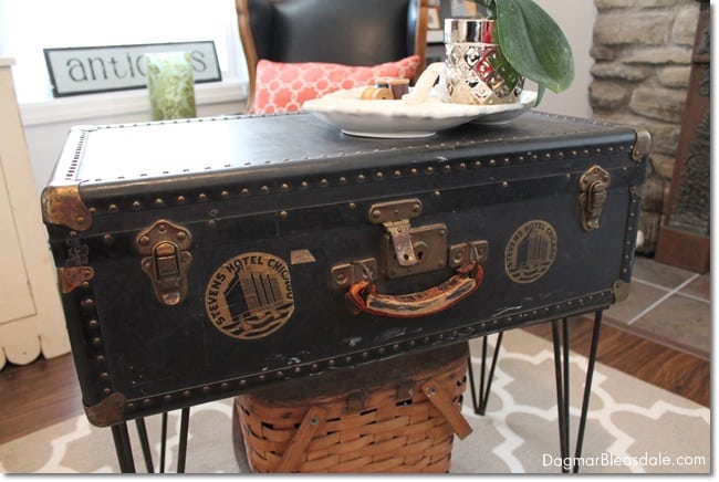 vintage trunk coffee table