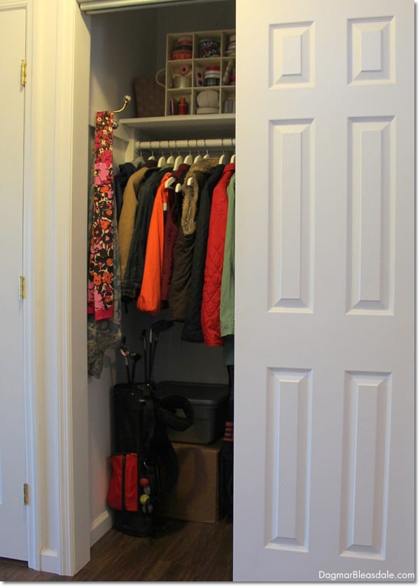 $20 coat closet makover. DagmarBleasdale.com