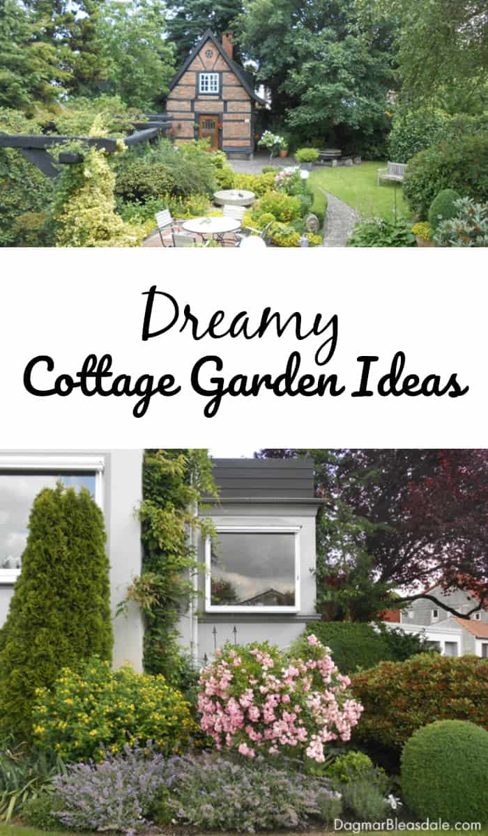 Cottage garden pictures, pin with title on it