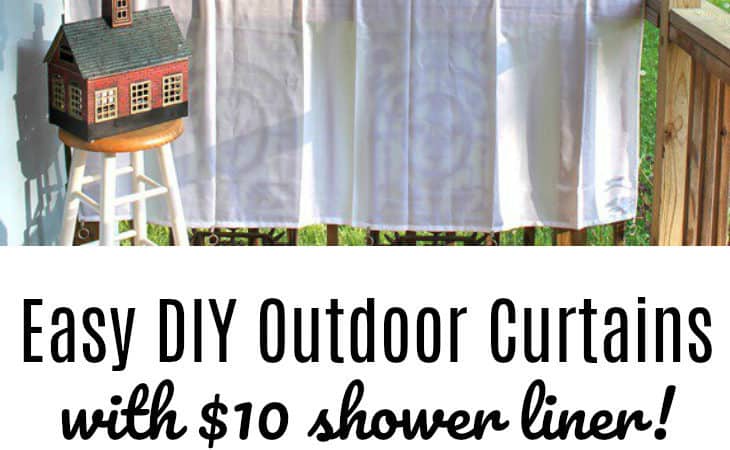 DIY Porch Curtains Made With $10 Shower Curtain Liners