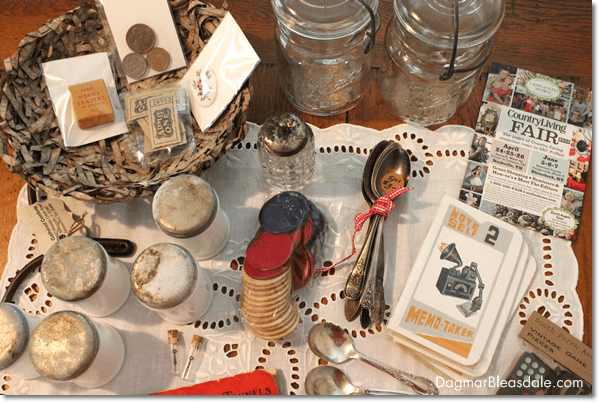 Vintage Letters, Trinkets, and Mason Jars