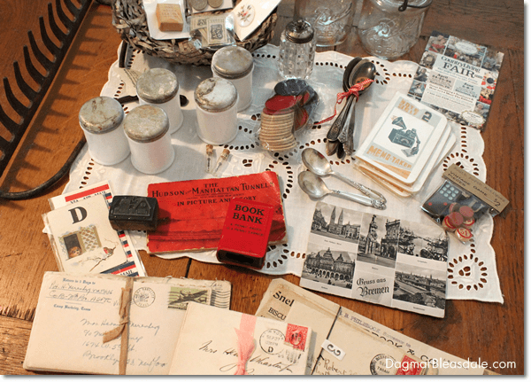 Vintage Letters, Trinkets, and Mason Jars