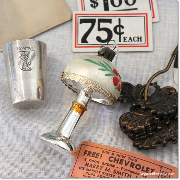 vintage German Christmas lamp ornament