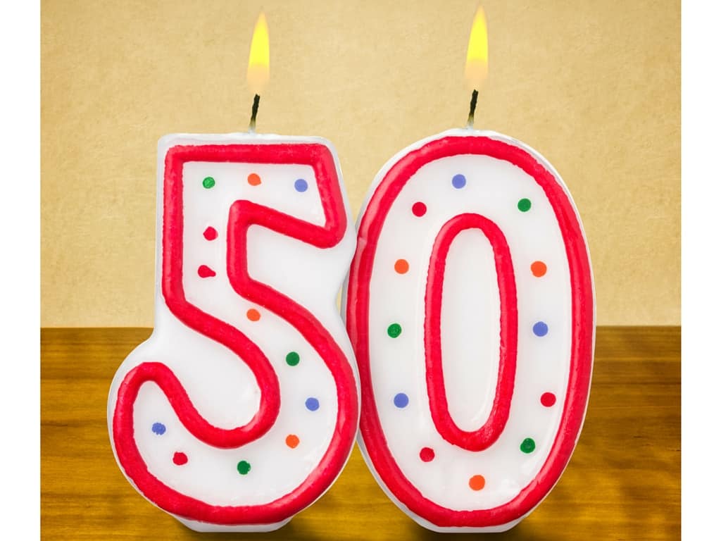 50th birthday candle