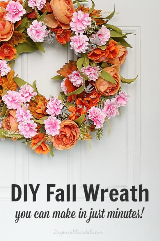 Make an Easy DIY Fall Wreath Using a Spring Wreath