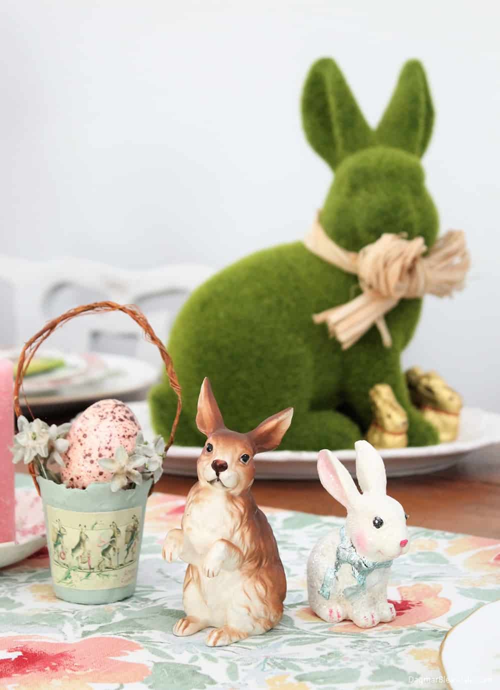 Easter bunny collection, table scape idea