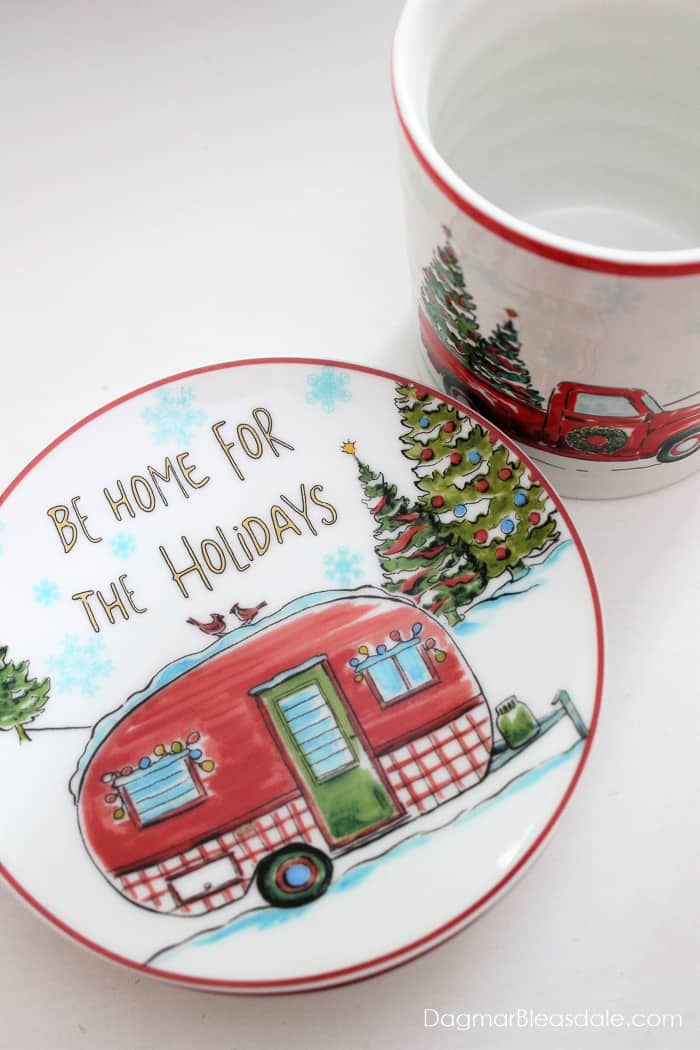 charming Christmas plate and cup