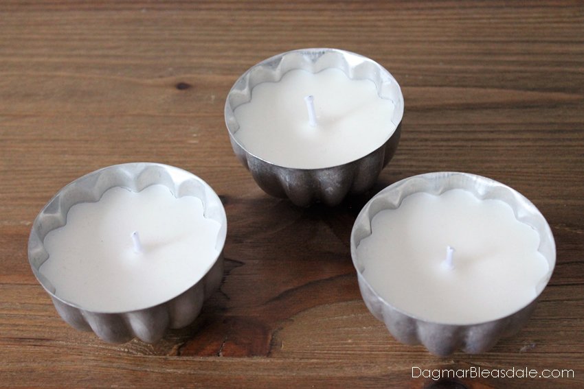 candles made with vintage Jello molds